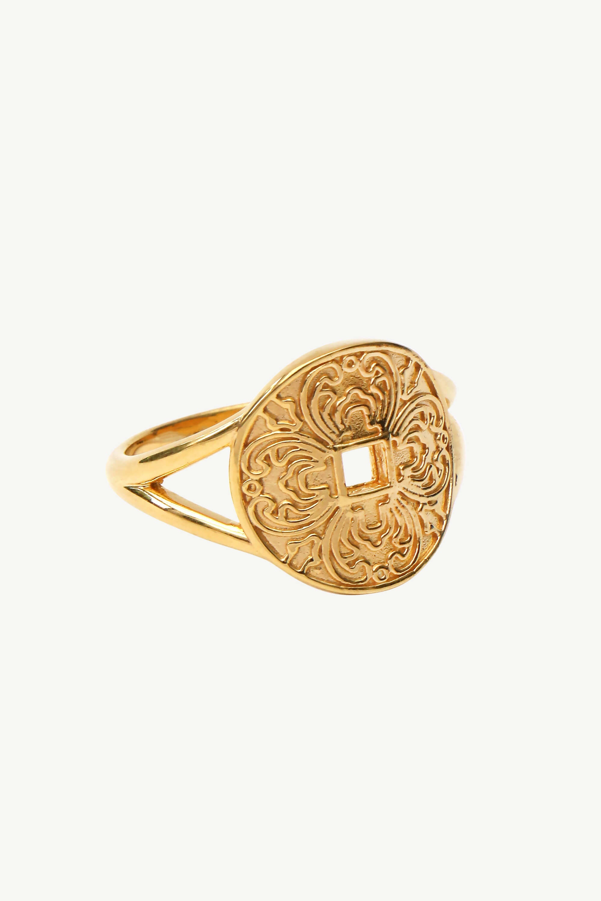 Gold on sale coin ring