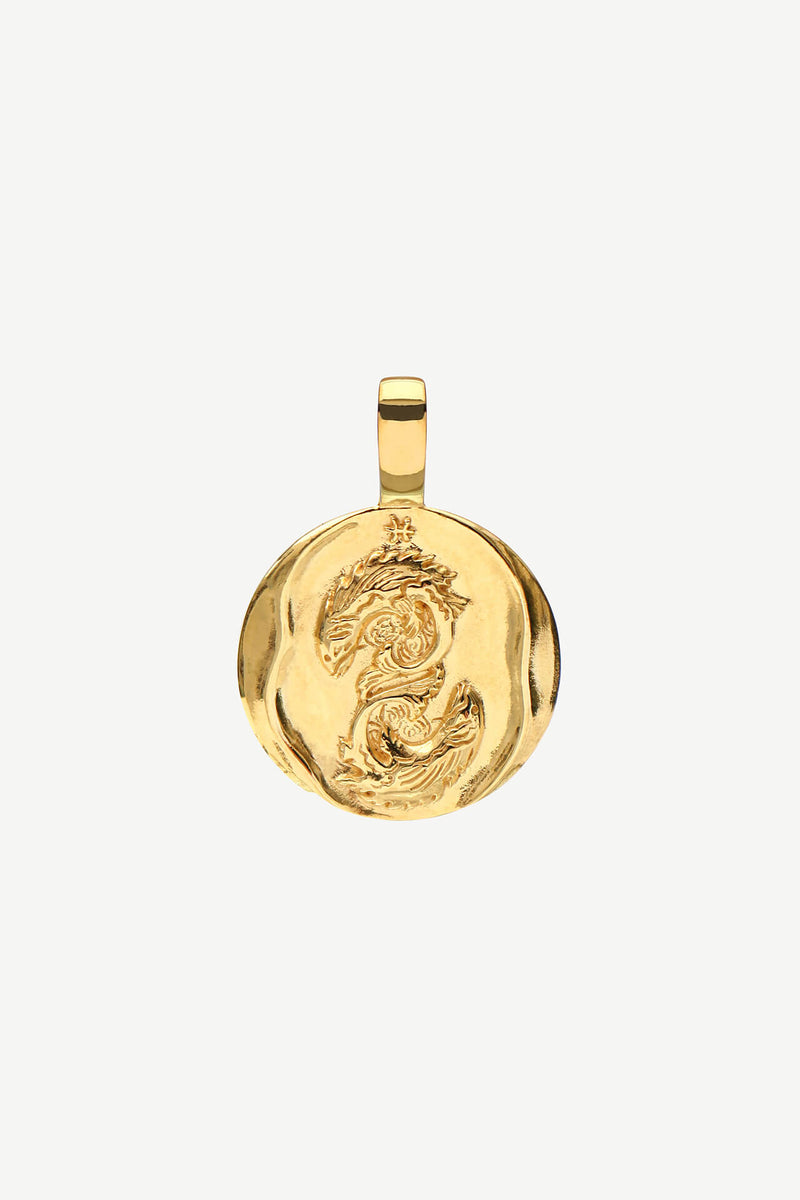 Zodiac Charm Pisces - Gold
