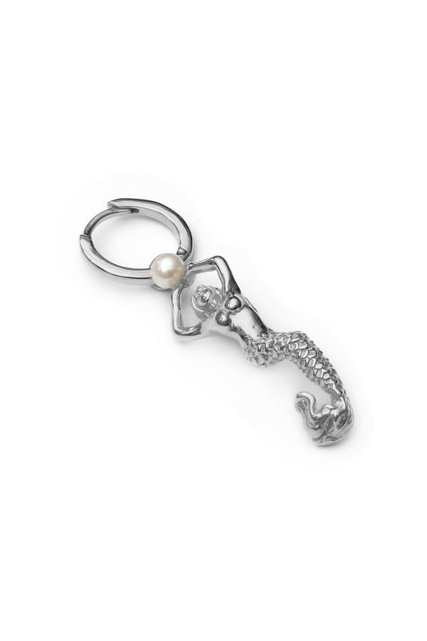 Mermaid Hoop Oorbel - Zilver