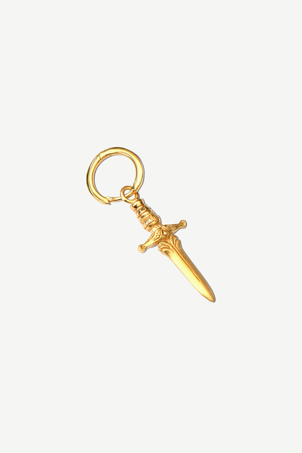 Small Dagger Hoop Earring - Gold