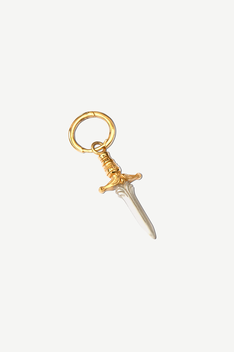 Small Dagger Hoop Earring - Gold & Silver