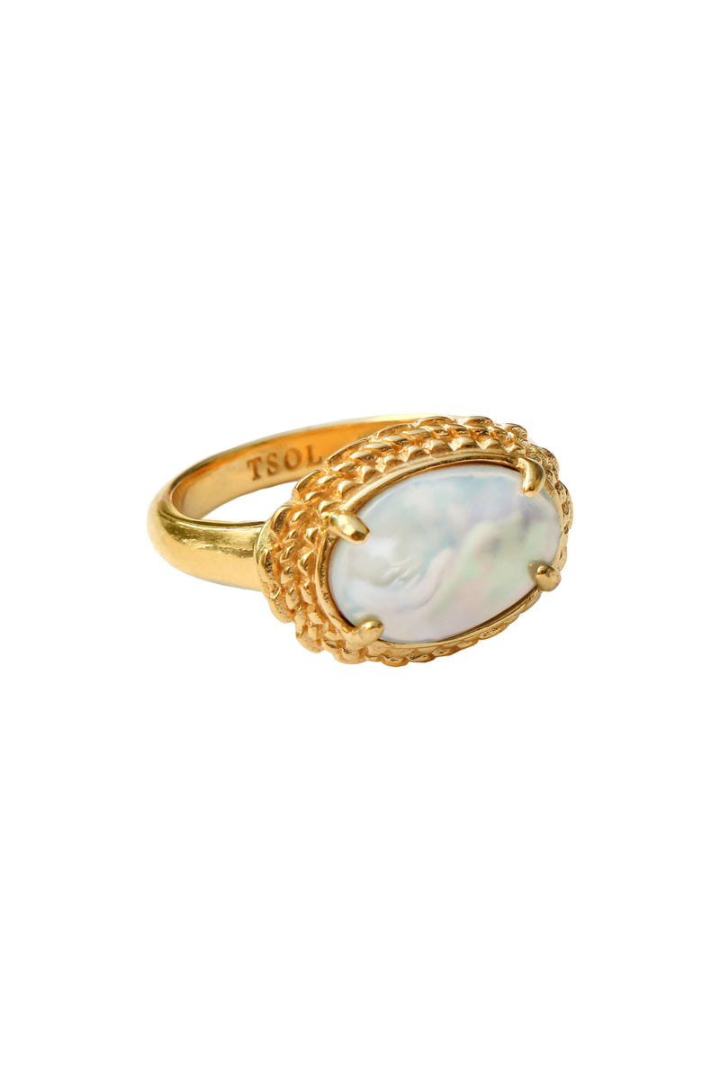 Vintage Pearl Ring - Goud