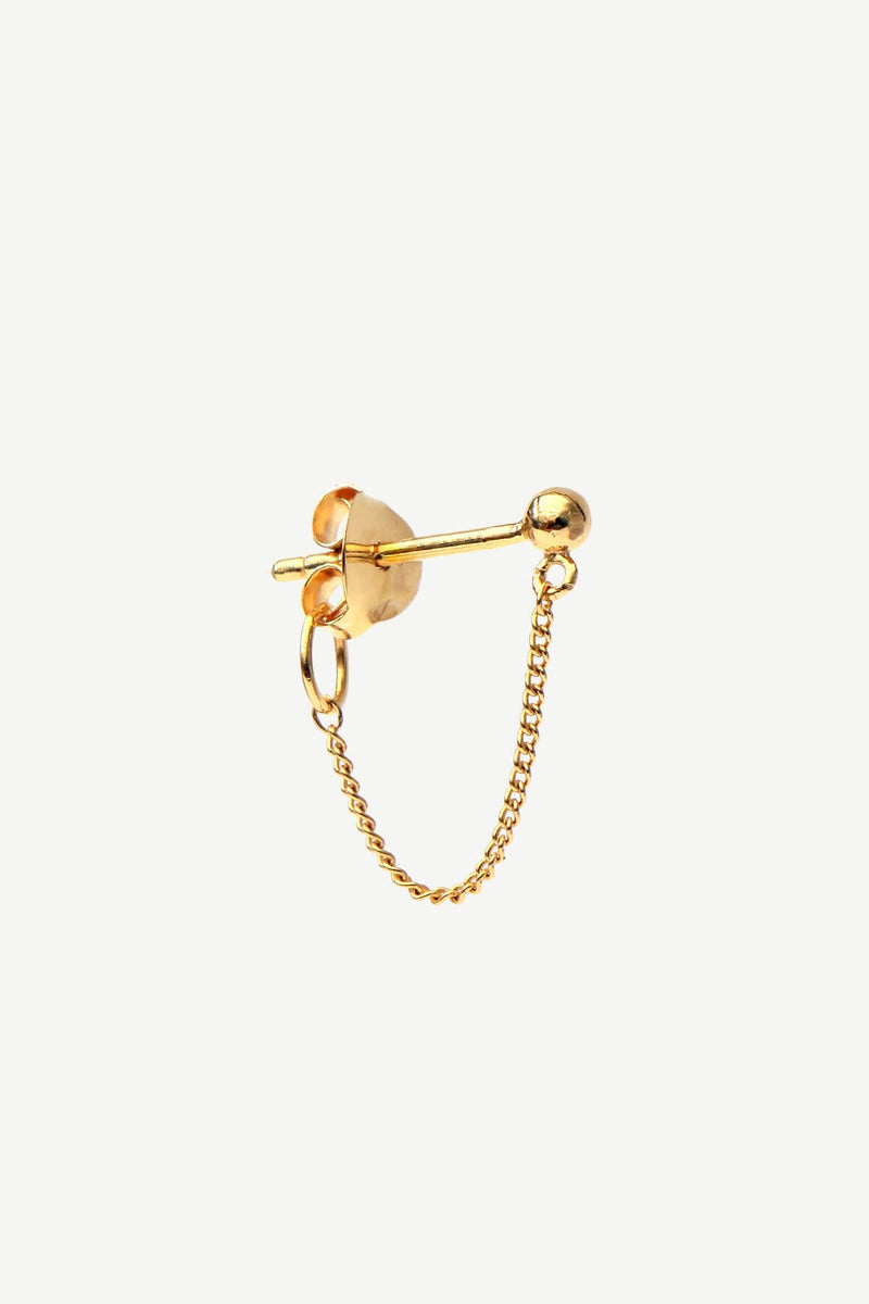 Ball & Chain Earring - Gold