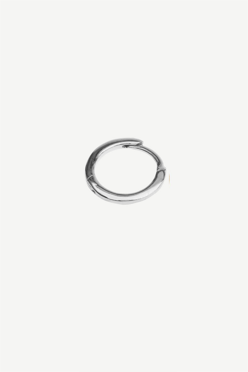 Base Hugging Hoops 12 mm Earring - Silver