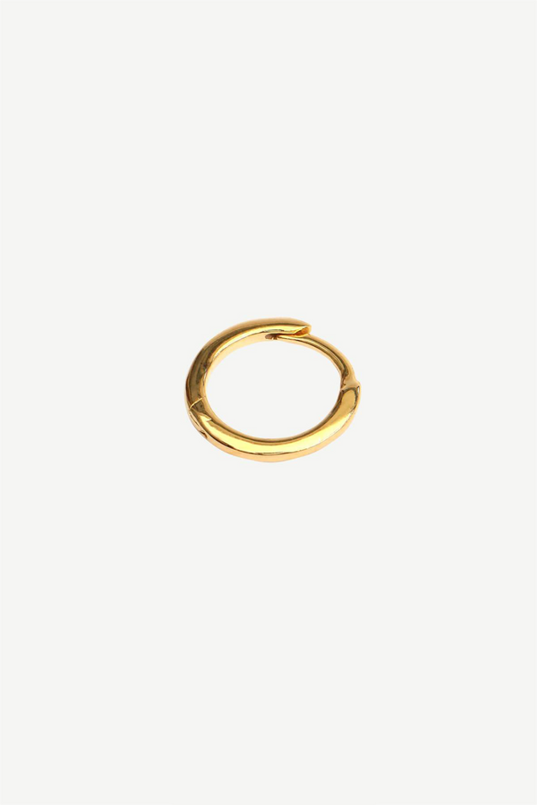 Base Hugging Hoop 12mm Earring - Gold