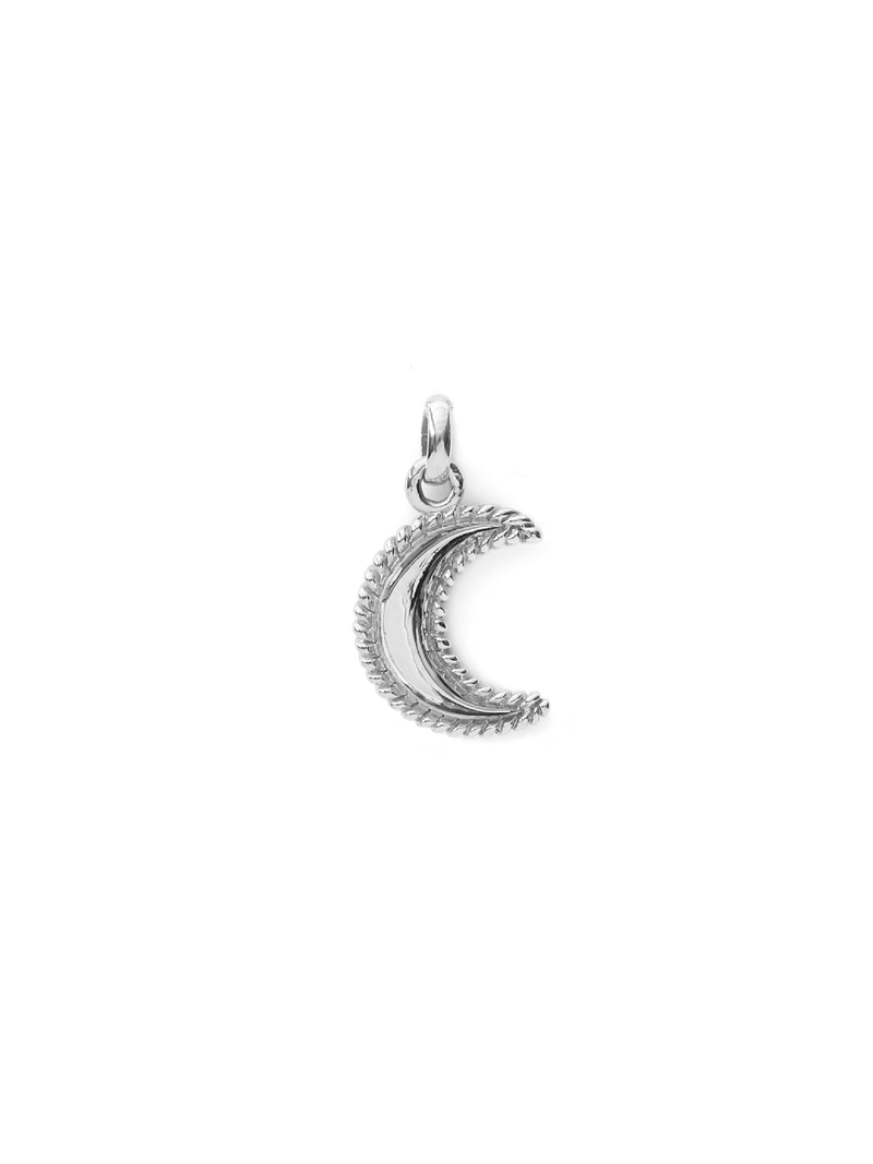 Crescent Moon Pendant - Silver