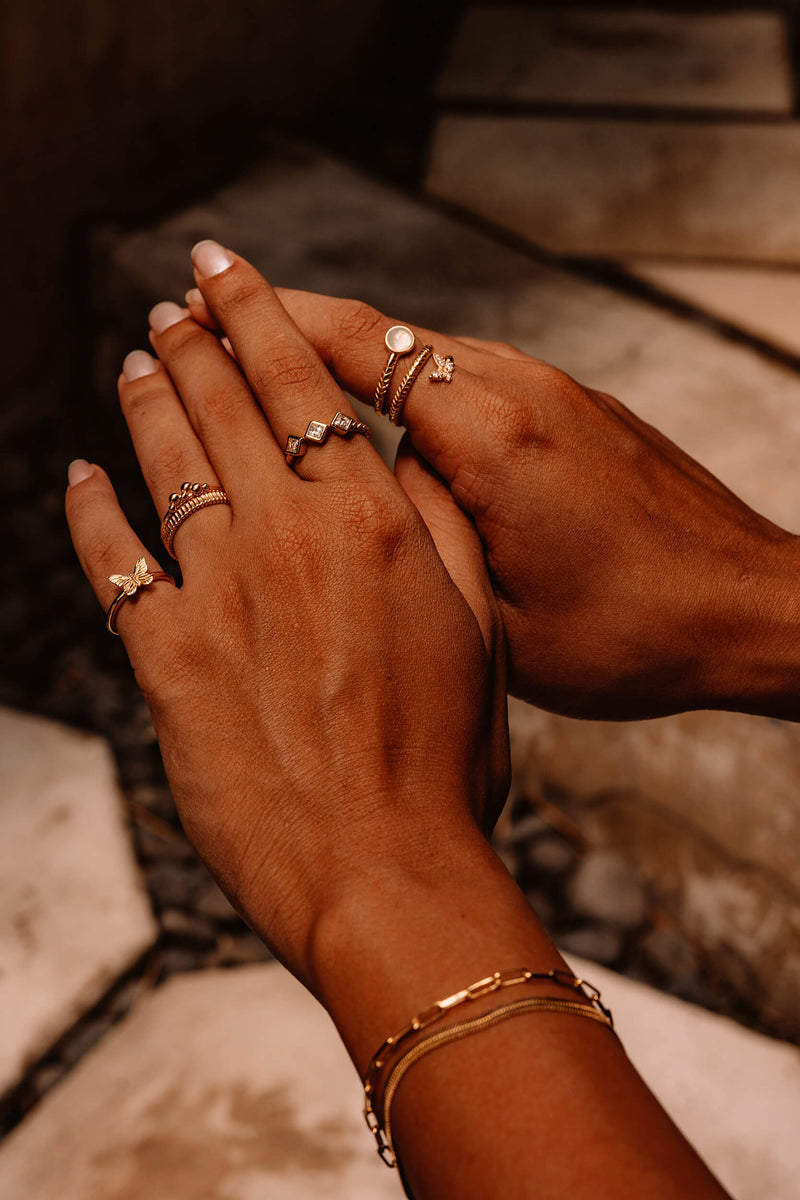 Dew Drops Ring - Goud
