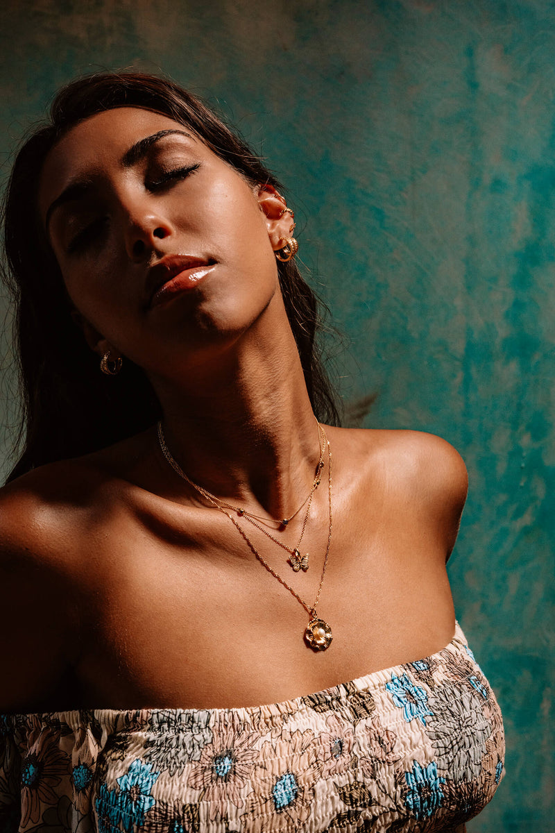 Dew Drops Amazon Necklace - Gold