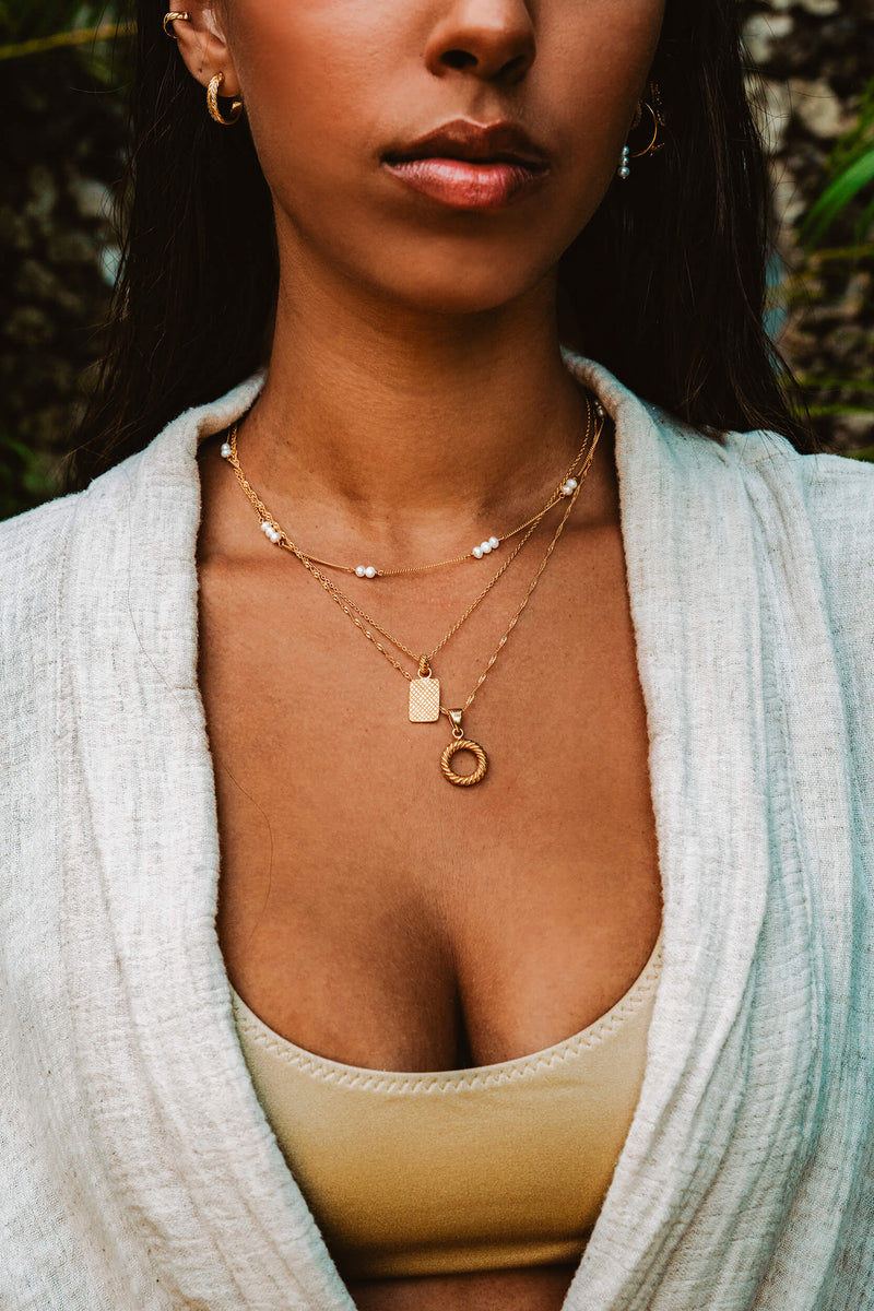 Organic Pearl Ketting - Zilver