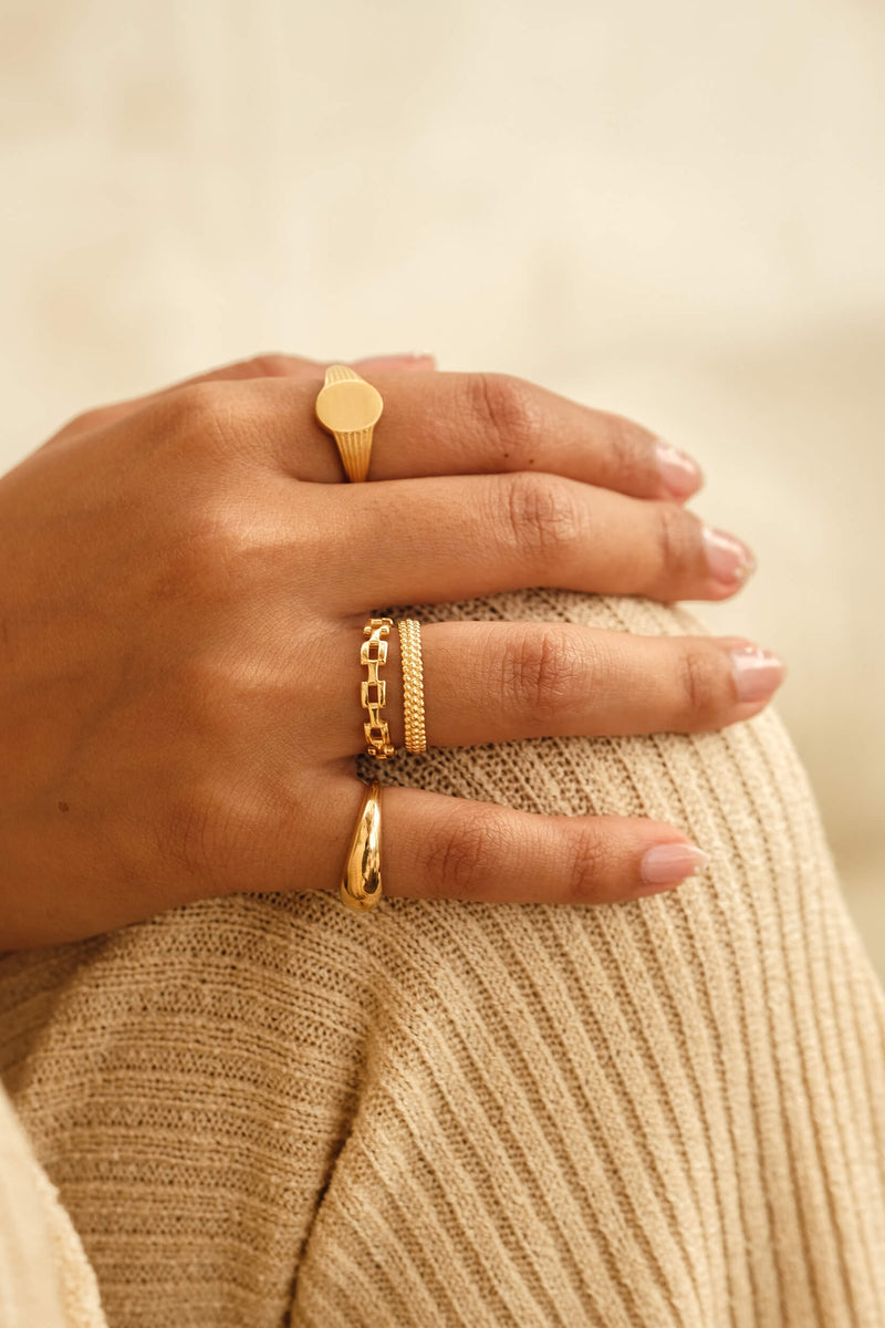 Small Dome Ring - Goud