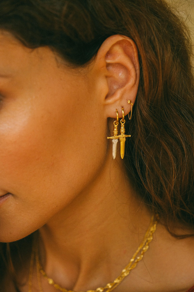 Dagger Hoop Lotte Earring - Gold