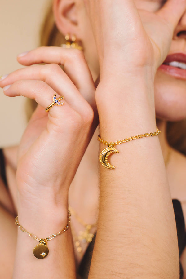 Crescent Moon Armband - Goud
