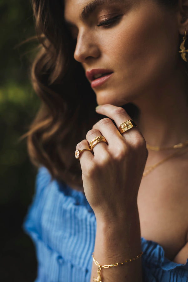 Lovebird Signet Ring - Goud