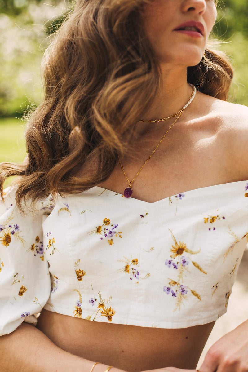 Halfway Pearl Necklace - Gold