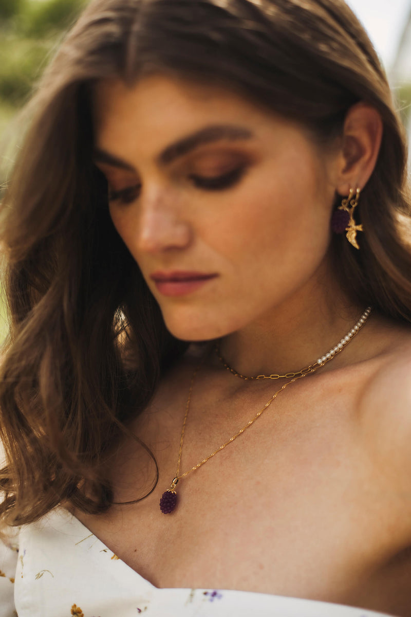 Halfway Pearl Necklace - Silver