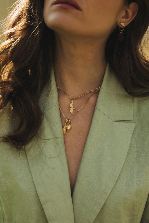 Pearl Leaf Bracelet - Gold
