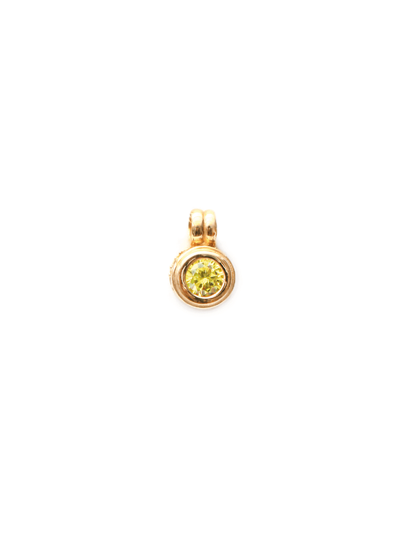 Green Bubble Charm - Gold