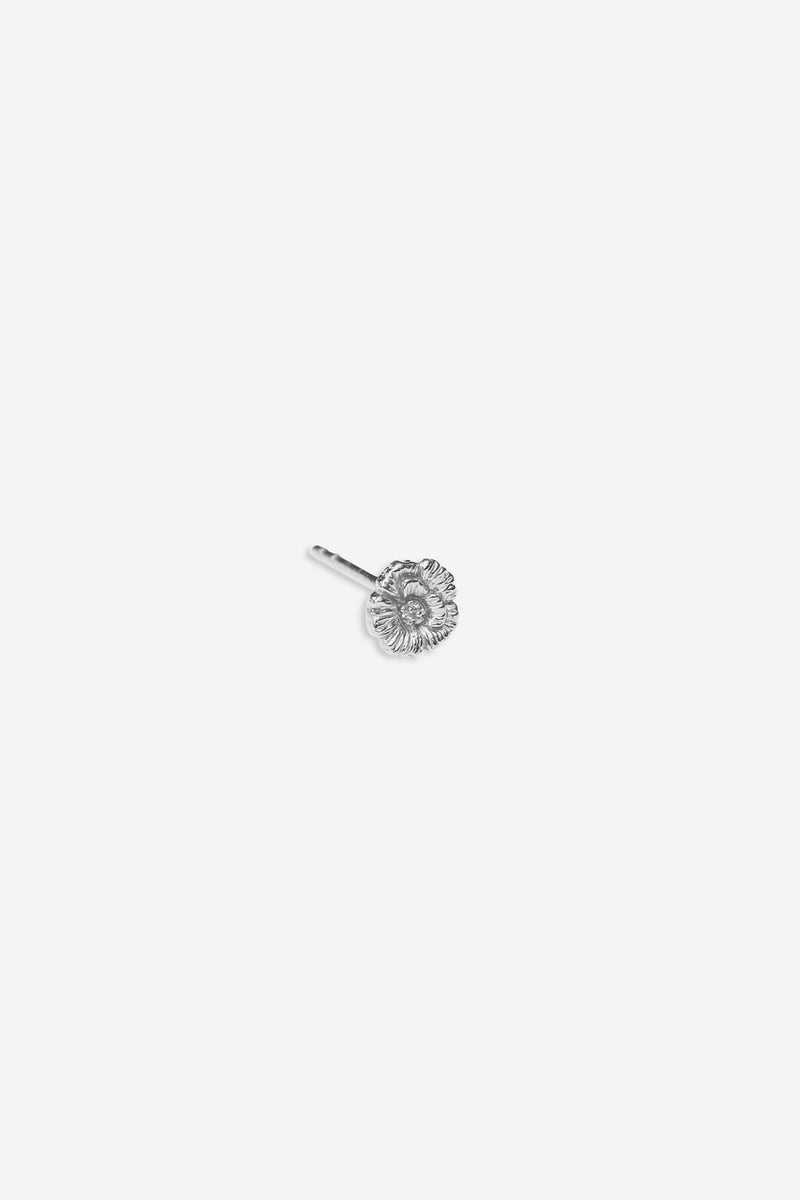 Poppy Stud Oorbel - Zilver