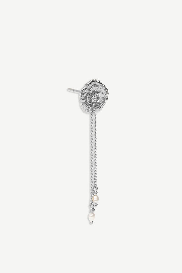 Poppy Threader Earring - Silver