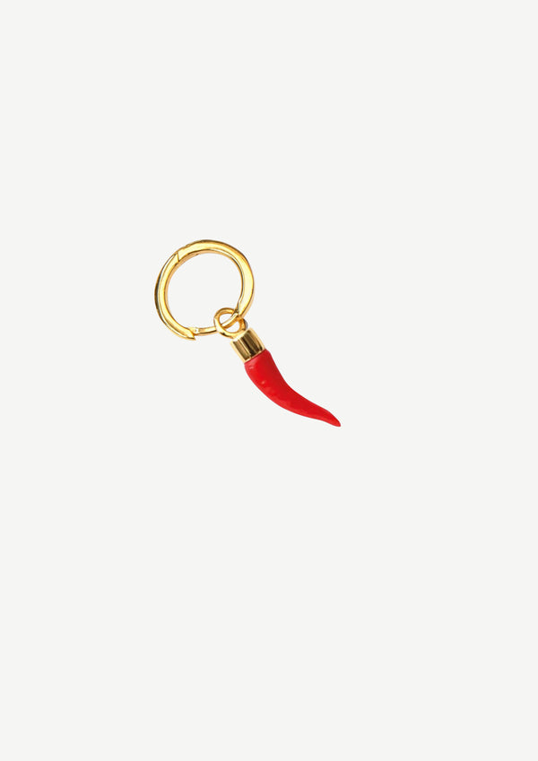 Small Spicy Chili Hoop Earring - Gold