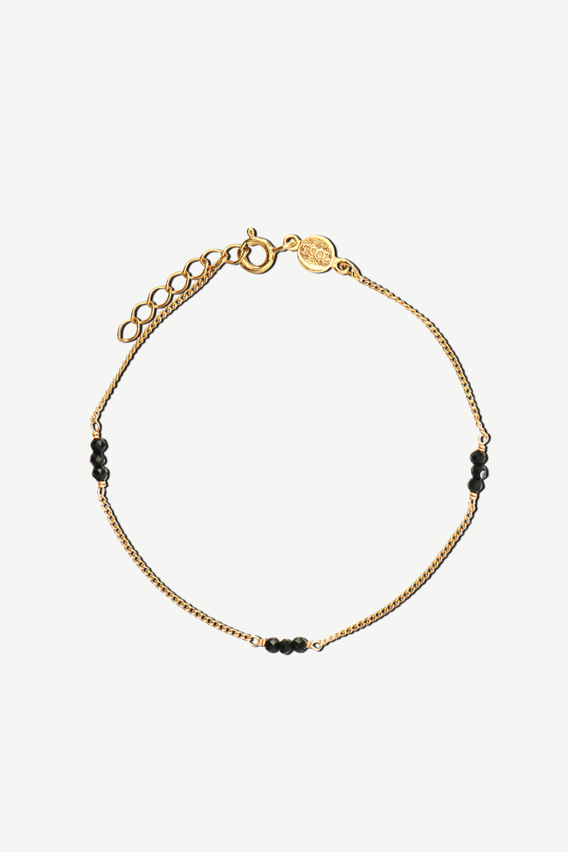 Onyx Beads Bracelet - Gold