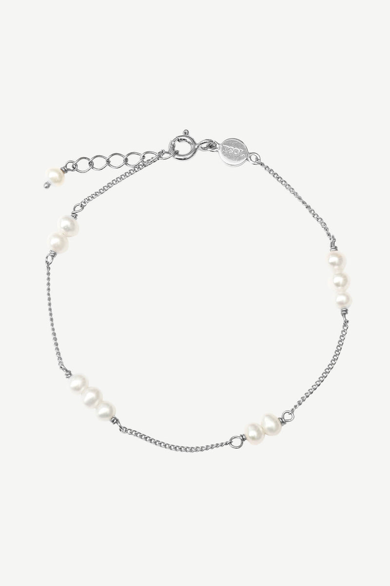 Organic Pearl Armband - Zilver