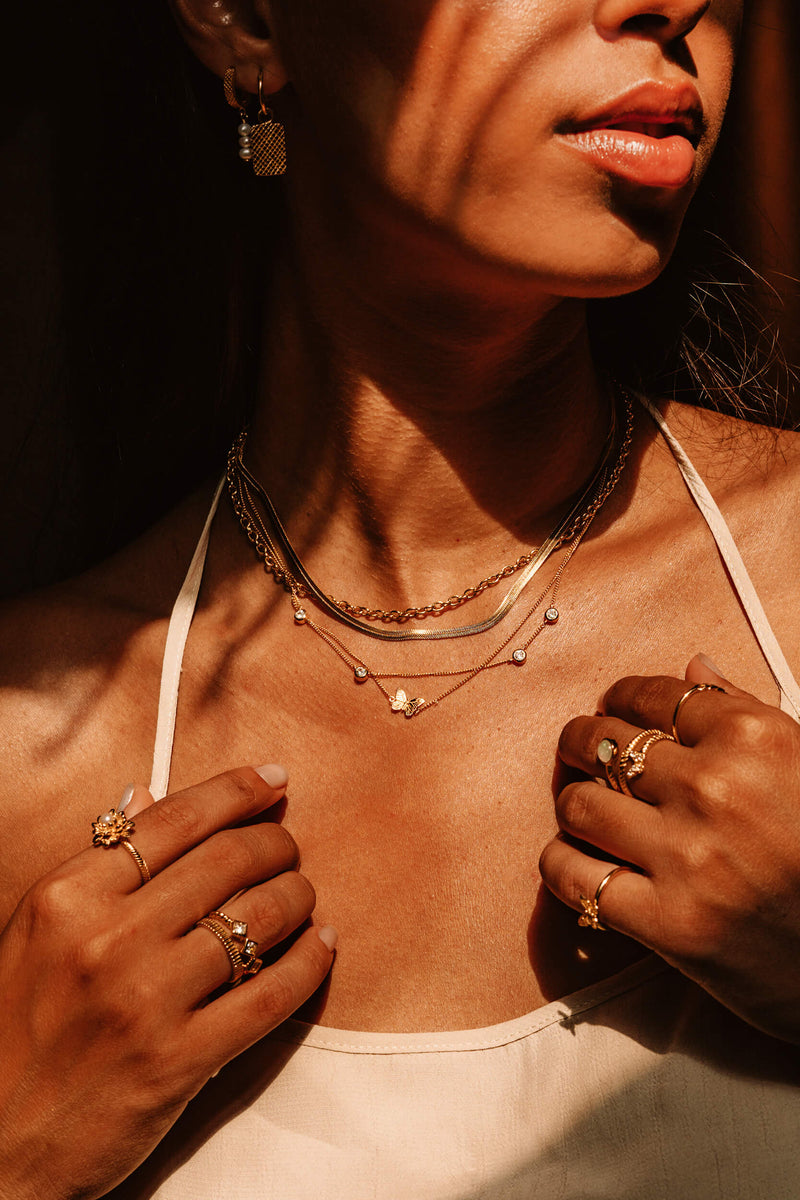 Dew Drops Necklace - Silver