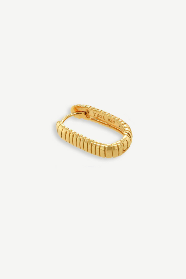 Bold Oval Hoop Earring - Gold