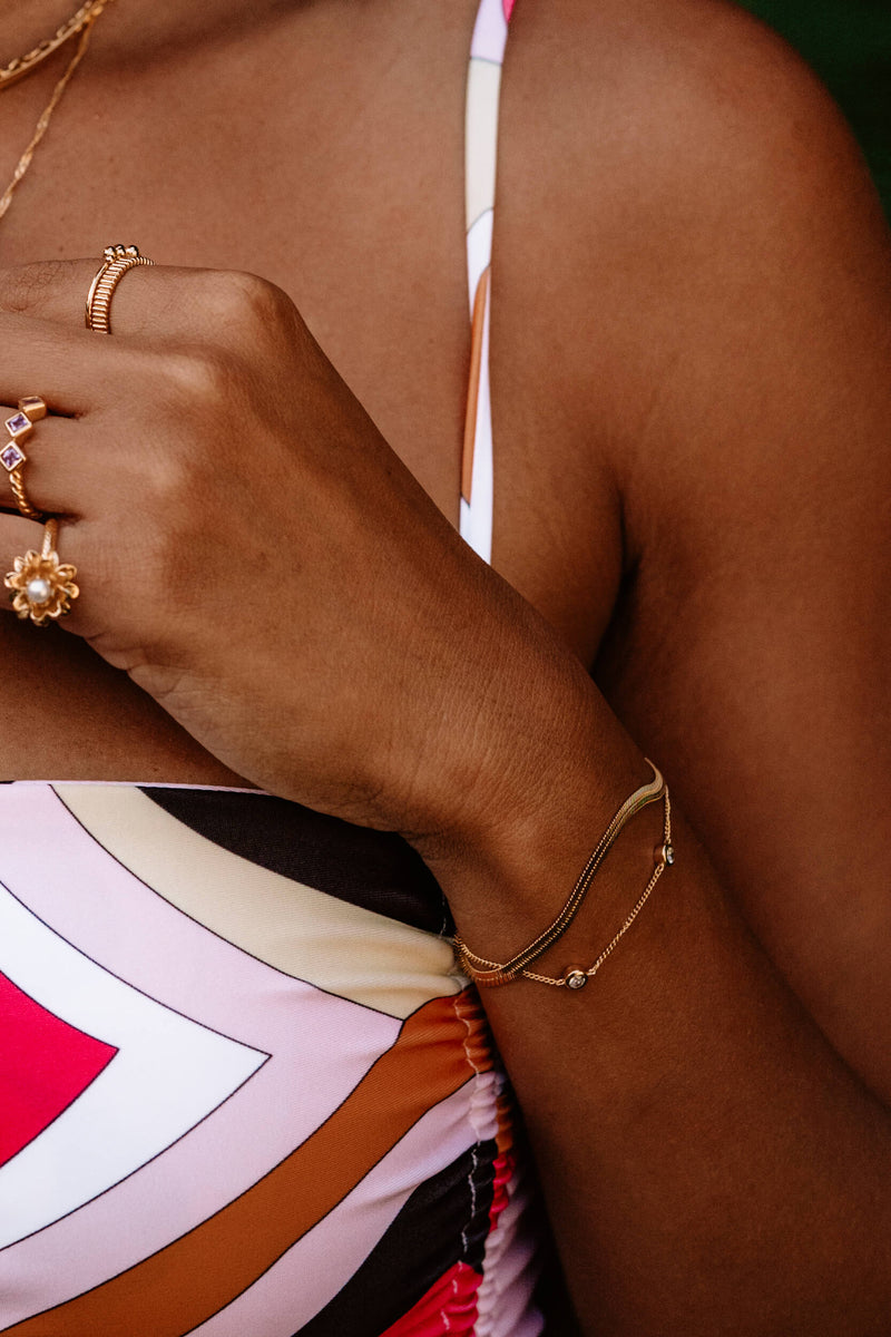 Dew Drops Amazon Armband - Goud