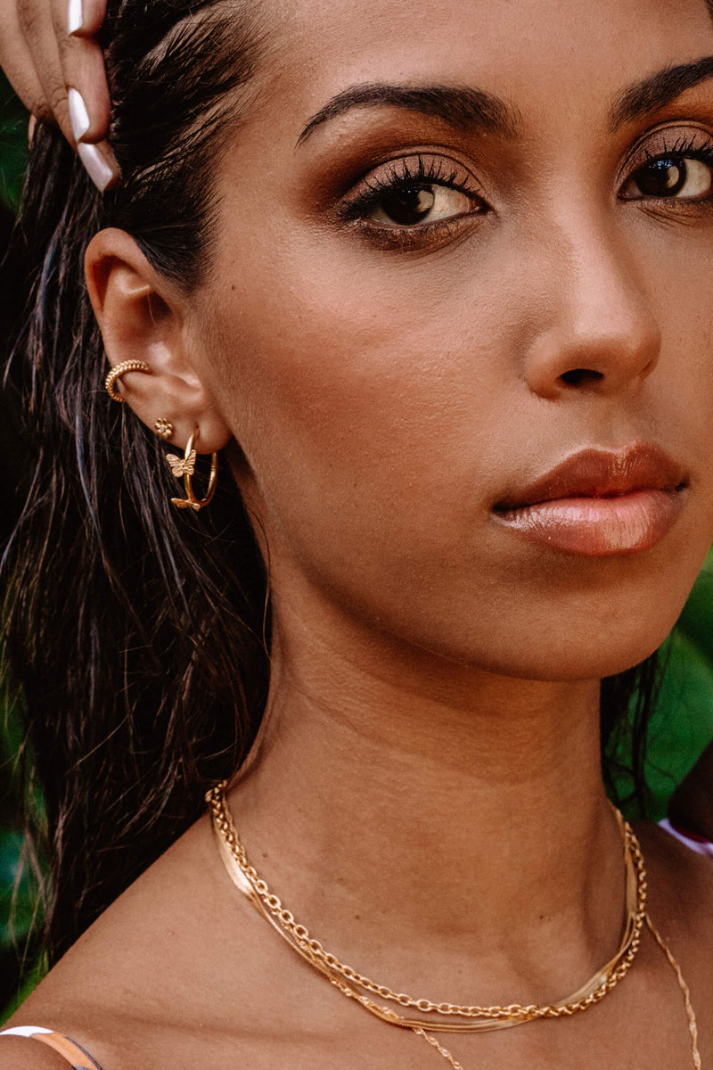 Fishbone Ear Cuff - Gold