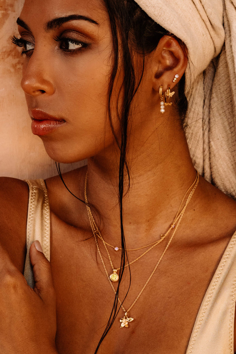 Dew Drops Studs Oorbellen - Goud