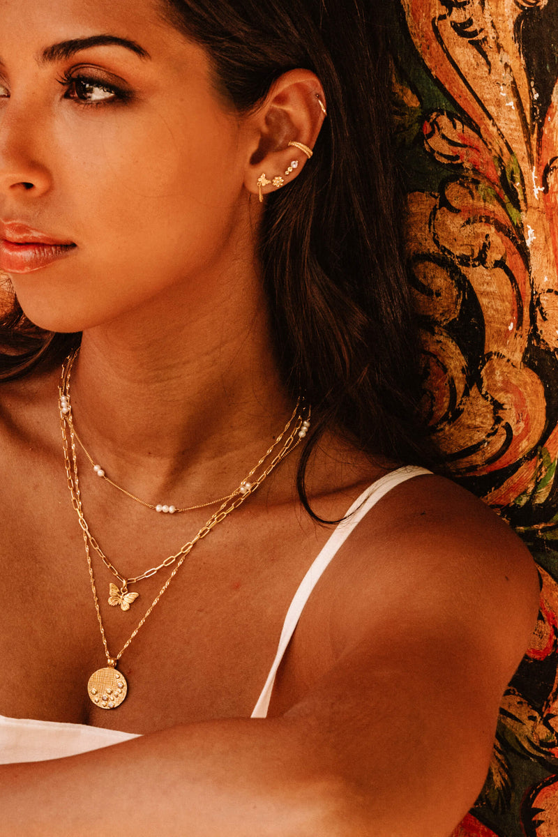 Dew Drops Studs Oorbellen - Goud