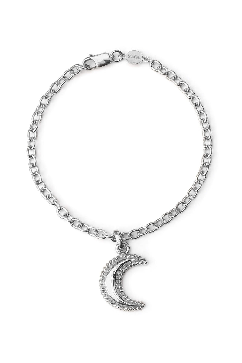 Crescent Moon Bracelet - Silver