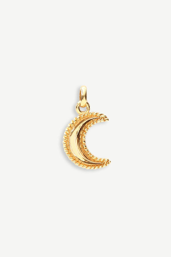 Crescent Moon Charm - Gold
