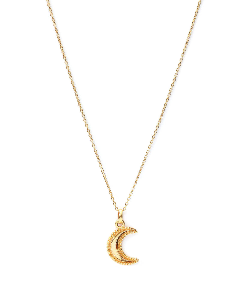 Crescent Moon Pendant - Gold