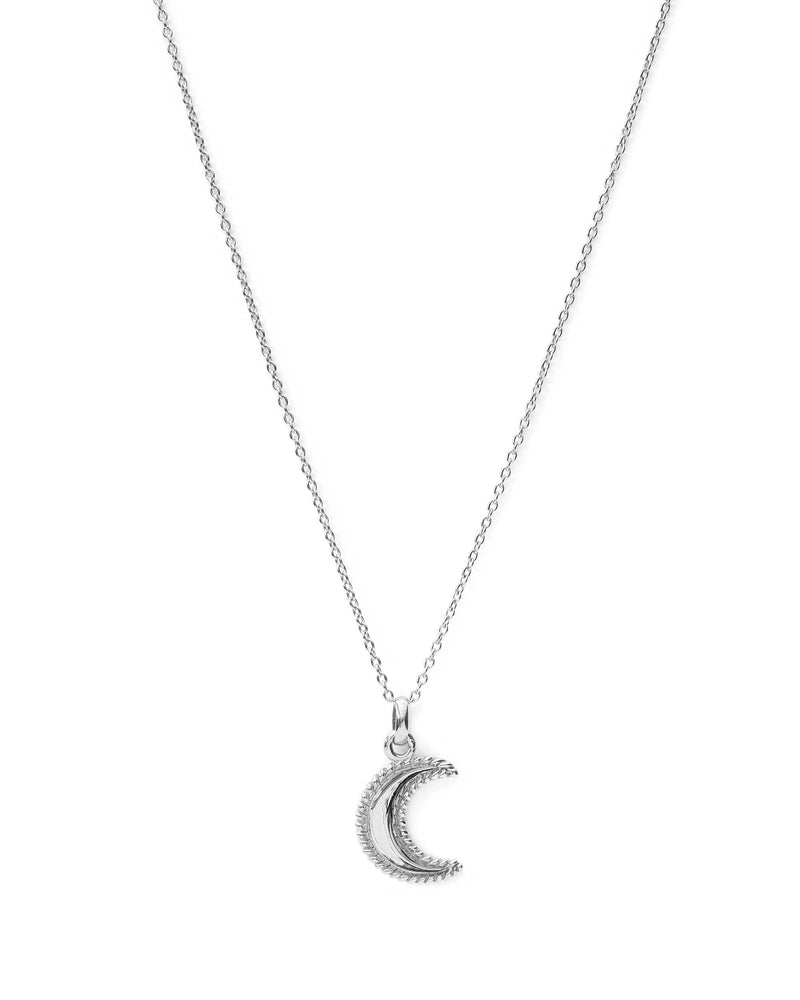 Crescent Moon Pendant - Silver