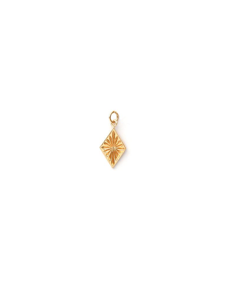 Diamond Sun Rays Necklace - Gold