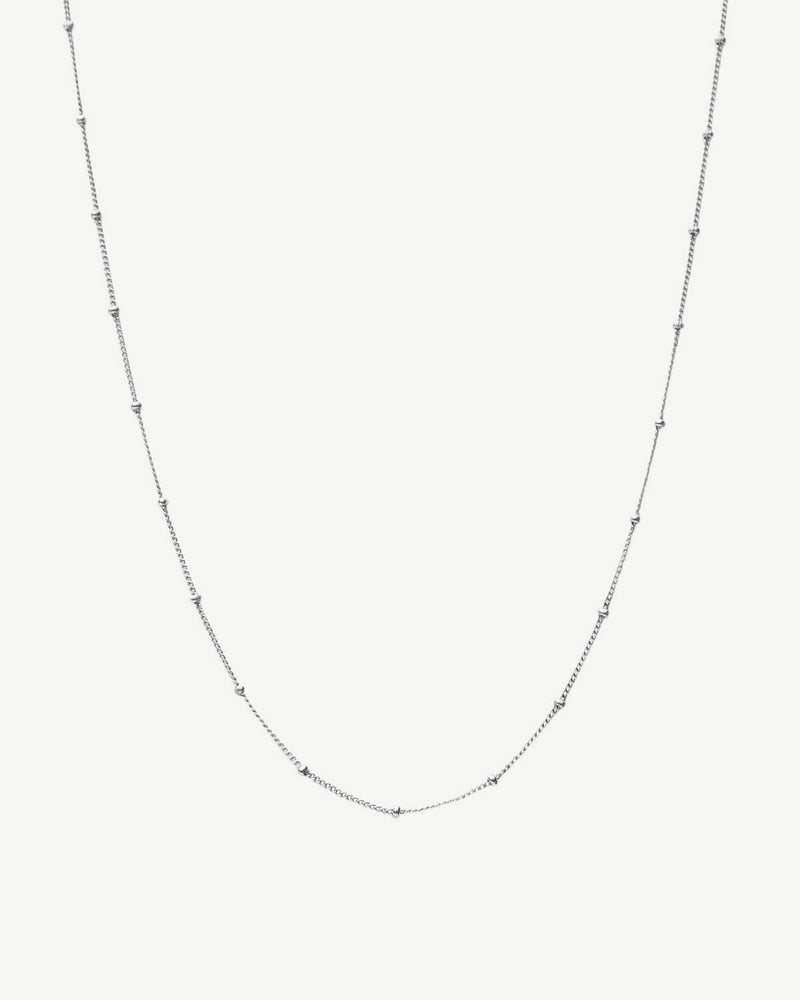 Dot Base Chain Ketting 45 cm - Zilver