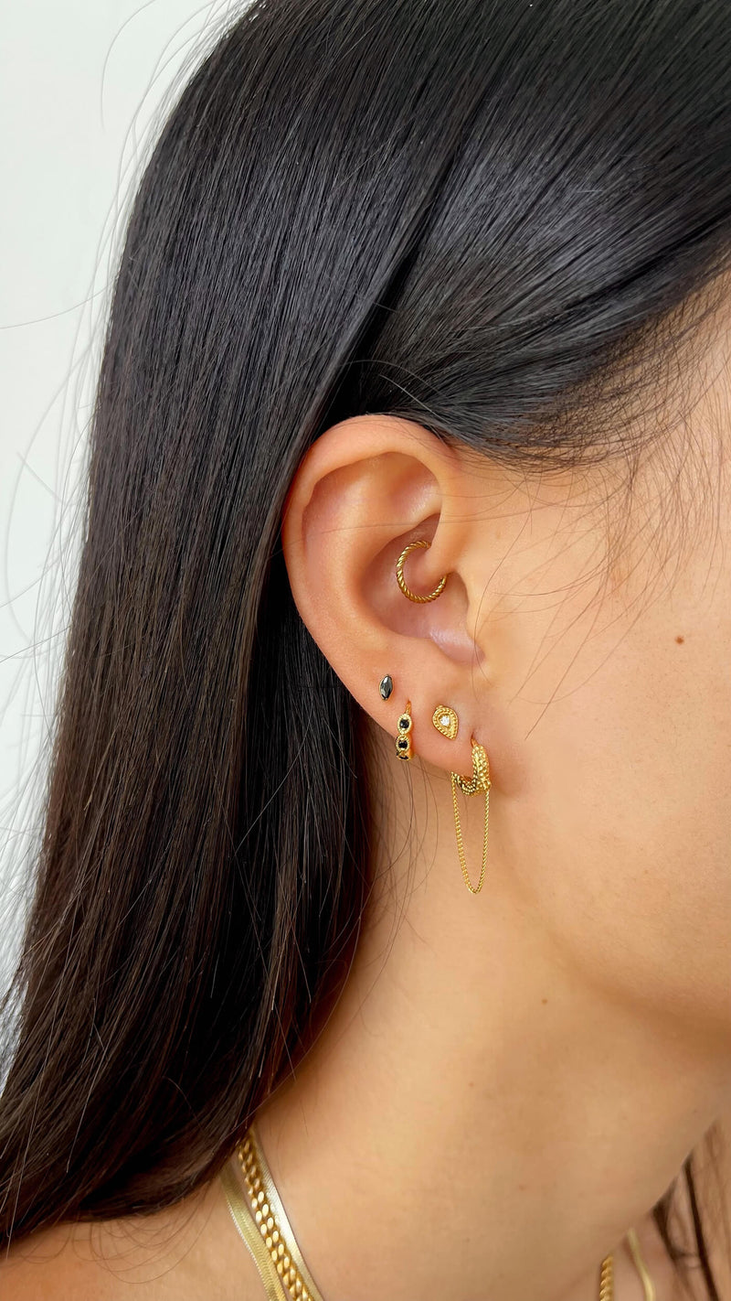 Teardrop Stud Oorbel - Goud