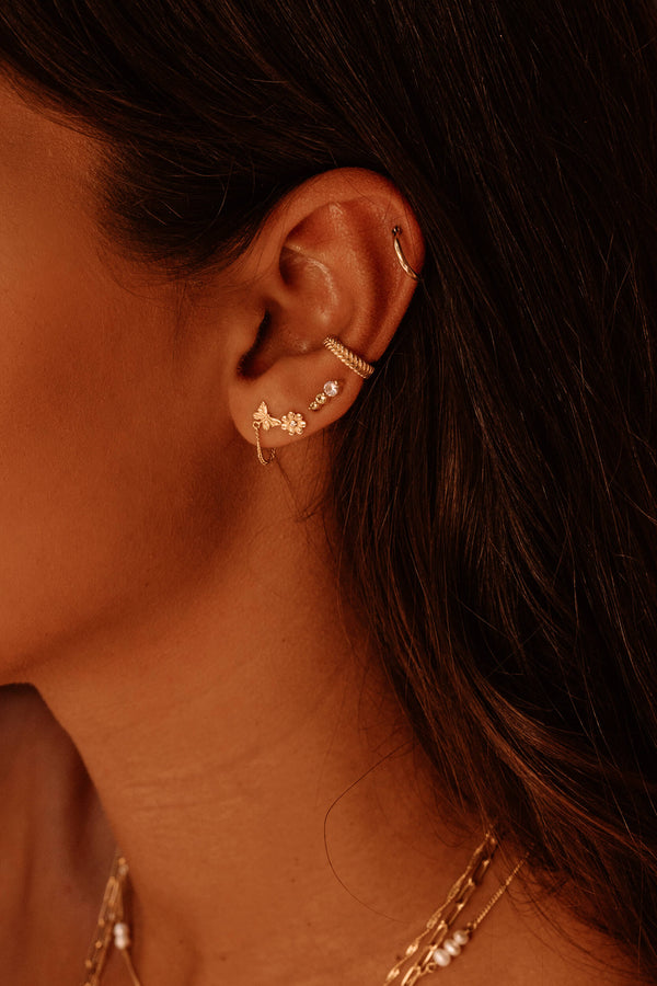 Dew Drops Studs Oorbellen - Goud