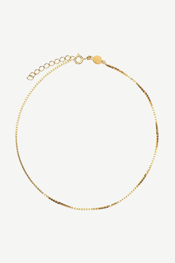 Box Chain Anklet - Gold