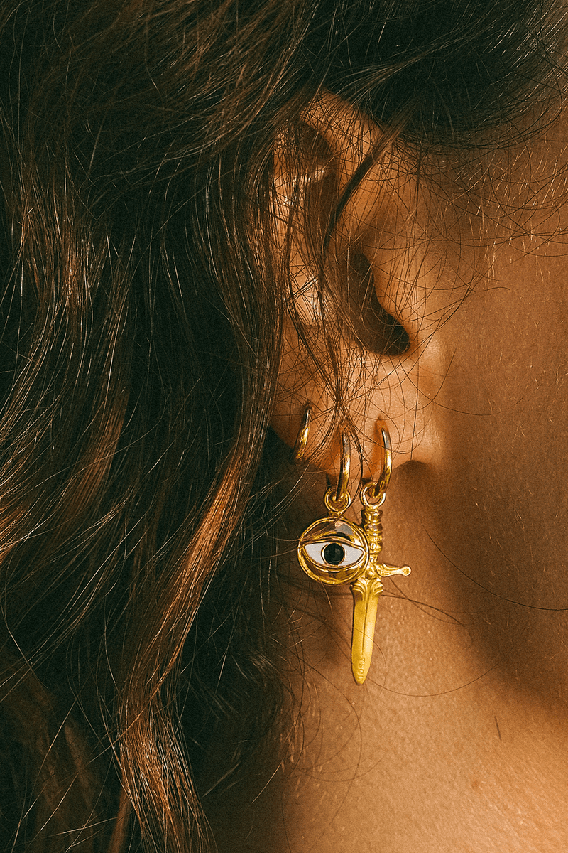 Dagger Hoop Lotte Earring - Gold