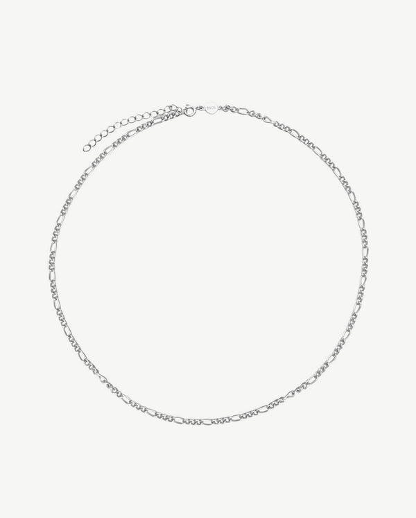 Figaro Choker Base Necklace - Silver