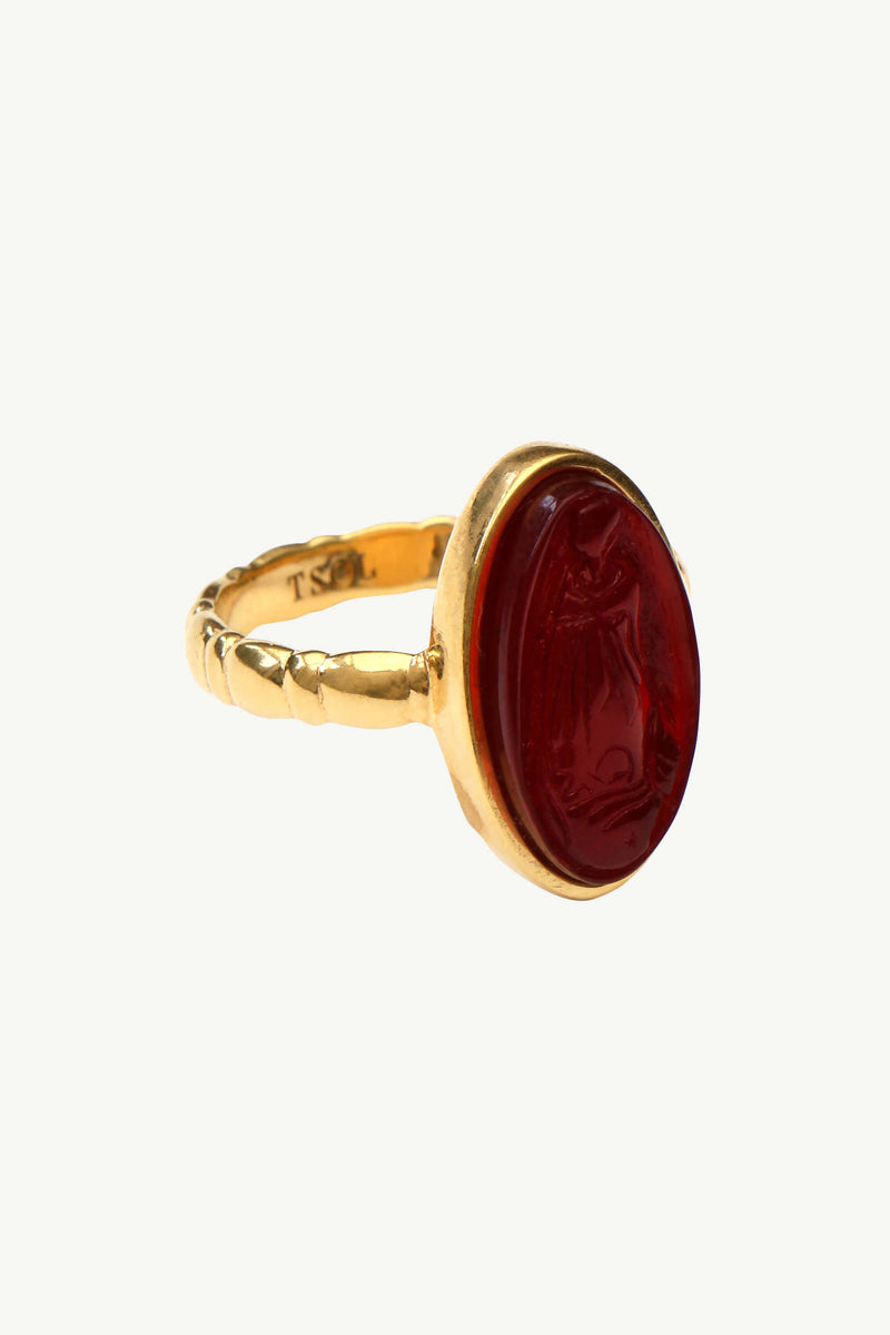 Enchanted Ruby Ring - Goud