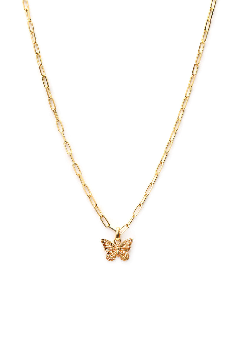 Butterfly Chunky Ketting - Goud