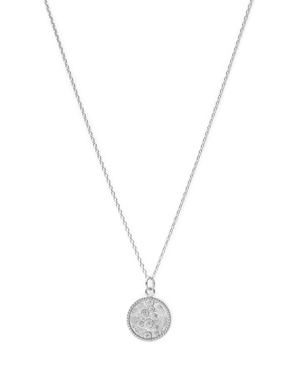 Lily Pad Coin Necklace - Silver