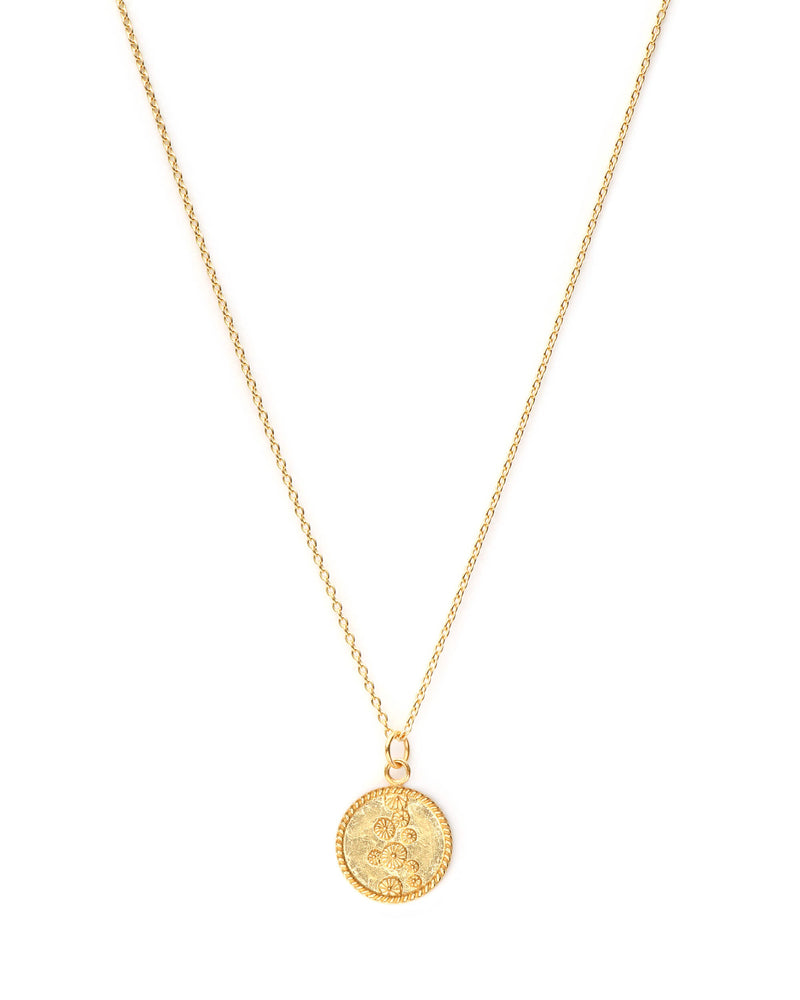 Lily Pad Coin Pendant - Gold
