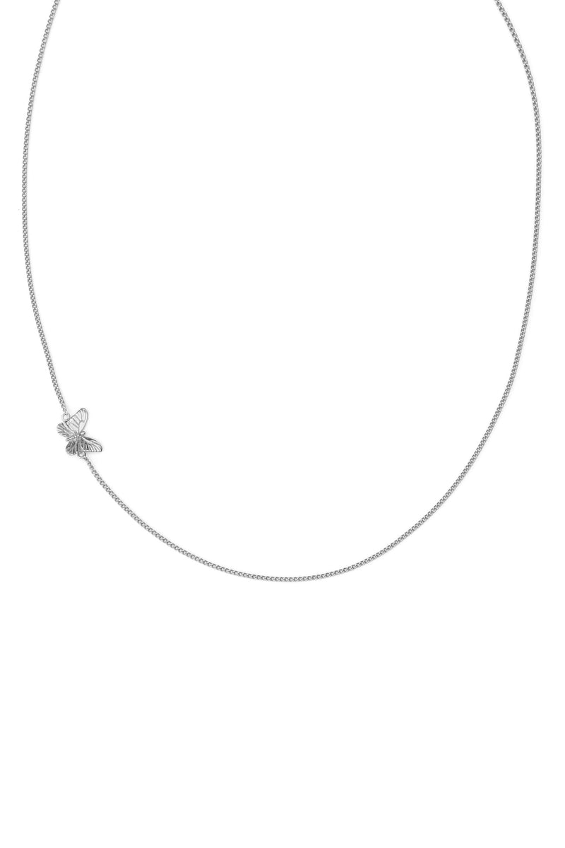 Minimal Chain Butterfly Ketting - Zilver