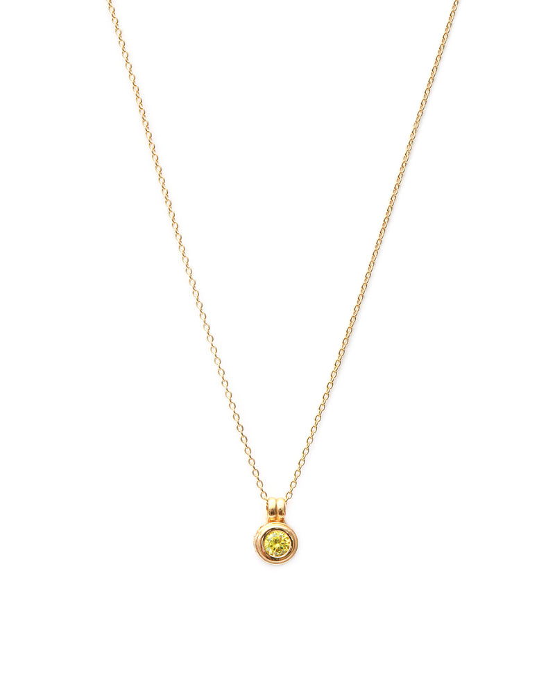 Green Bubble Pendant - Gold