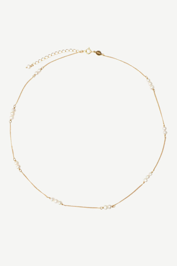 Organic Pearl Necklace - Gold